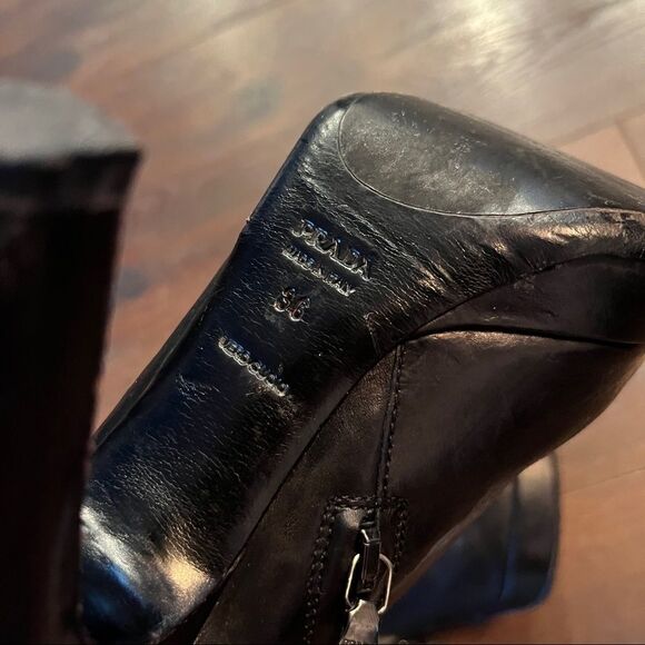 Prada Black Leather Booties - Picture 16 of 16